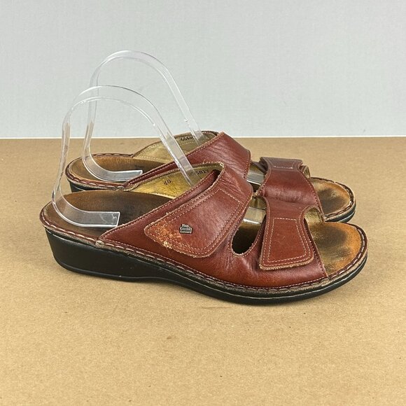 Finn Comfort Jamaica Leather Two Strap Sandals Womens 9 EU 40 Brown Adjustable - Picture 3 of 10